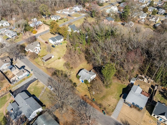 drone / aerial view with a residential view