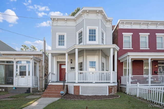 view of front of property with a porch