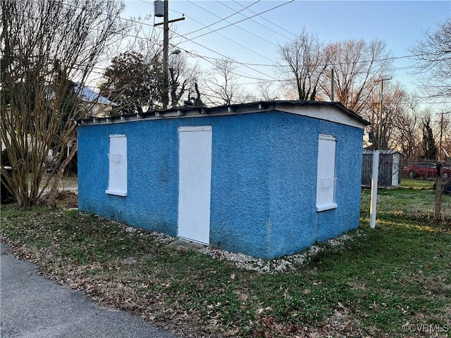 view of shed