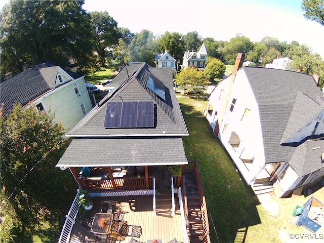 bird's eye view featuring a residential view