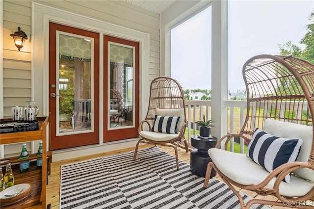 view of sunroom