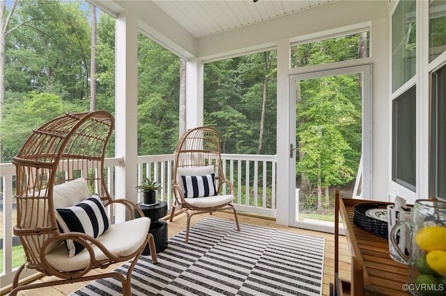 view of sunroom