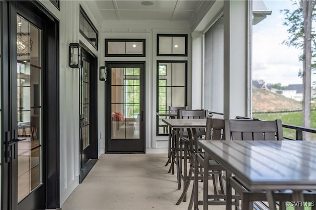 view of sunroom / solarium