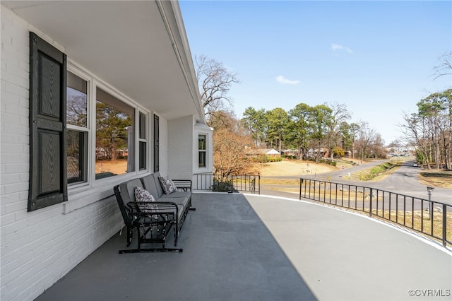 view of patio with outdoor lounge area