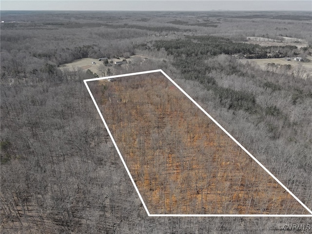 1566 Ballsville Rd, Powhatan, VA 23139 - aerial view of property and surrounding area with property boundaries highlighted