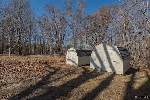 view of shed