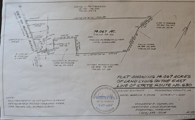 1566 Ballsville Rd, Powhatan, VA 23139 - survey map / technical document