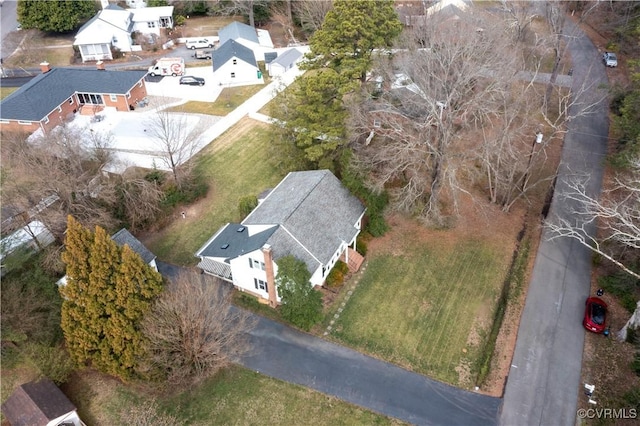 drone / aerial view with a residential view