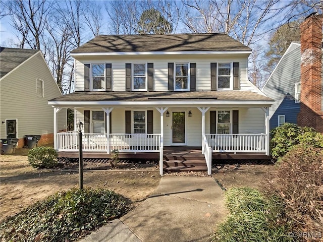 view of front of home with covered porch