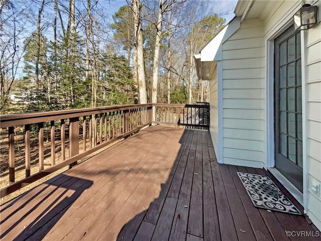 view of wooden deck