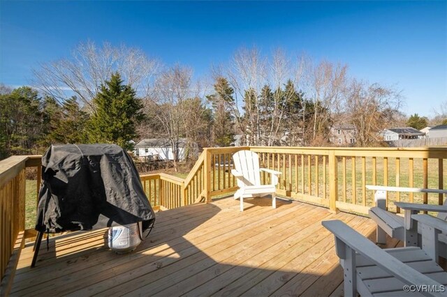 view of wooden deck