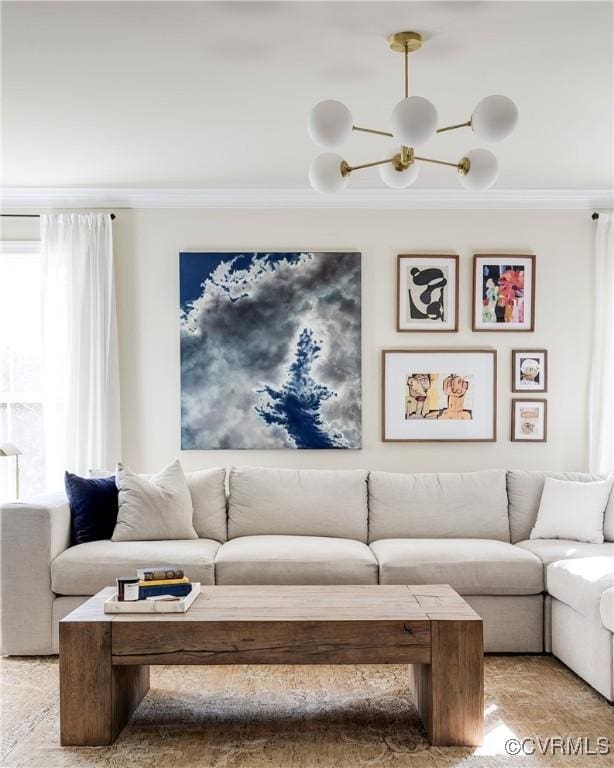 living area featuring a wealth of natural light