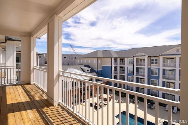 balcony with a residential view