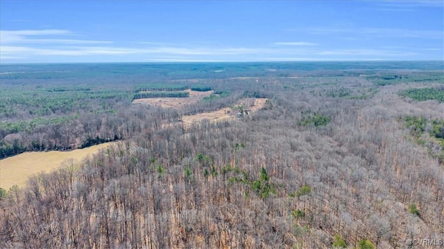 aerial view with a forest view