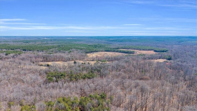 birds eye view of property with a forest view