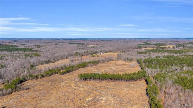 aerial view with a rural view