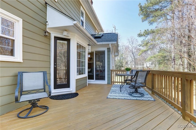 view of wooden deck