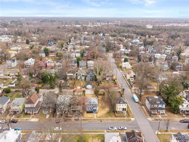 aerial view featuring a residential view