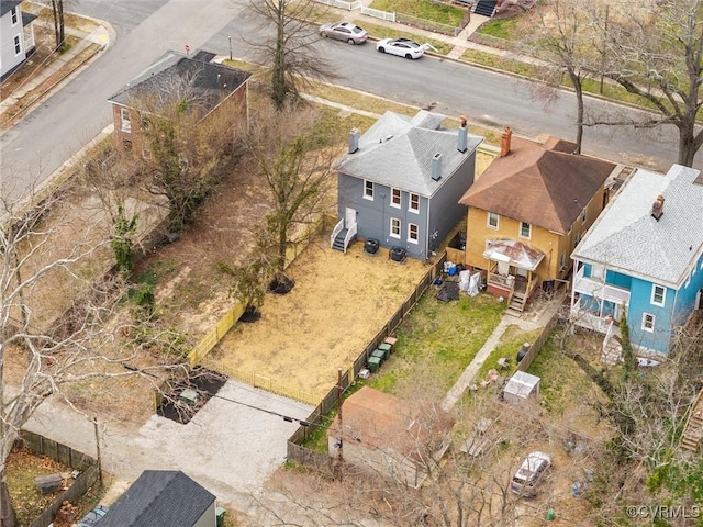 birds eye view of property featuring a residential view