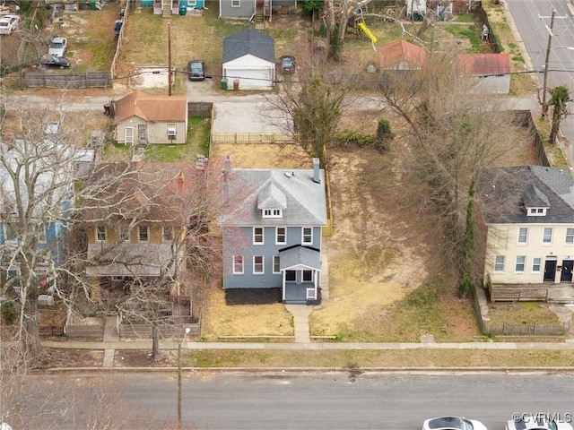 bird's eye view with a residential view