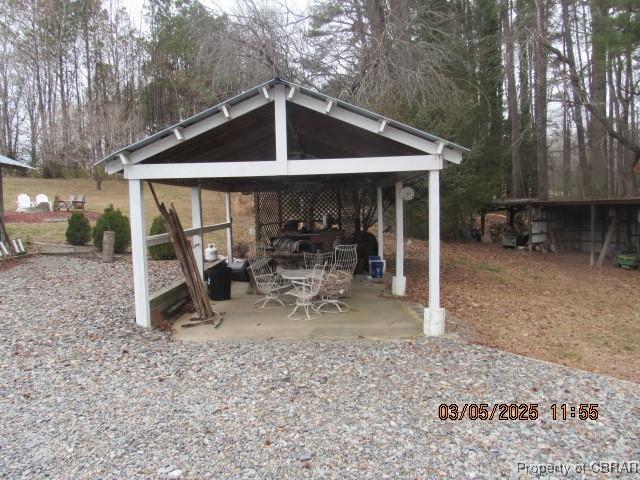 view of patio / terrace featuring a gazebo