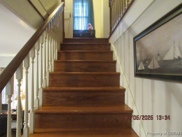 view of stairway