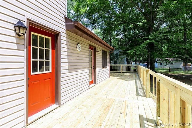 view of wooden terrace