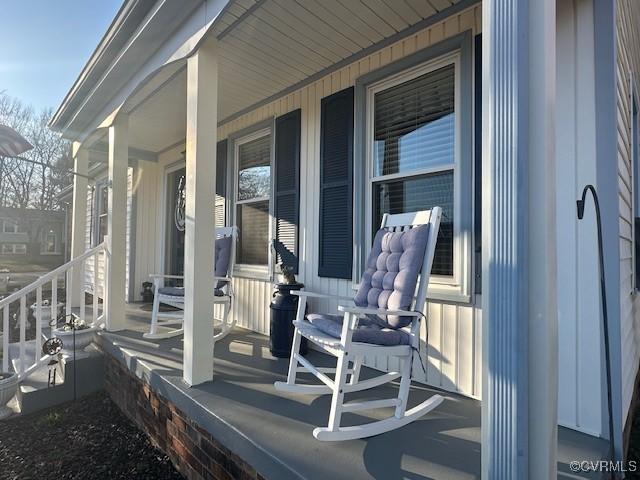 exterior space with a porch