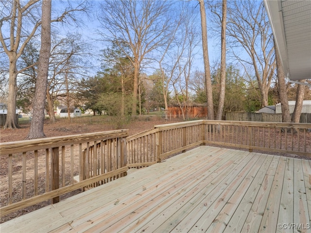 deck with fence