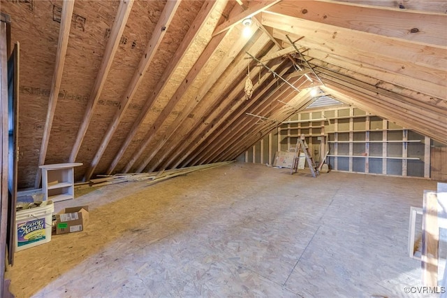 view of attic