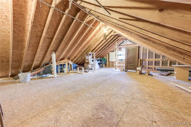 view of attic