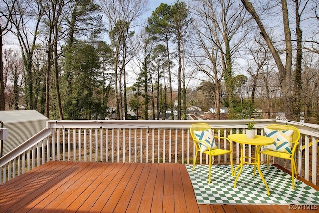 view of wooden terrace