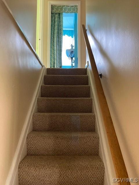 view of stairway