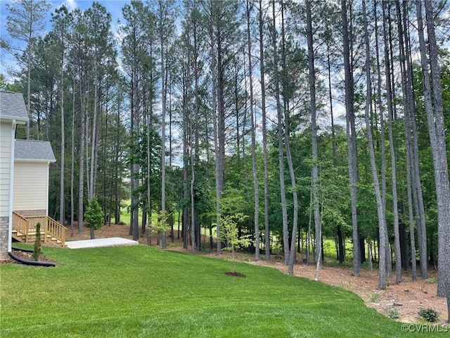 11777 Pine Needles Dr, New Kent, VA 23140 - view of grassy yard with stairs