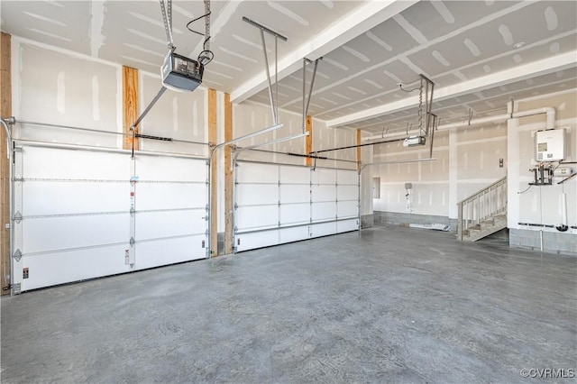 8383 Mount Eagle Rd, Hanover, VA 23005 - garage featuring a garage door opener and water heater