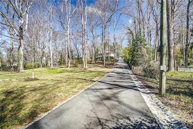 view of street featuring driveway