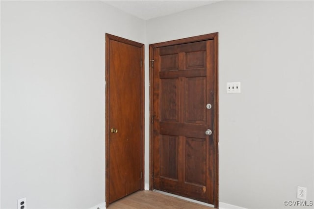 empty room featuring light wood-style floors