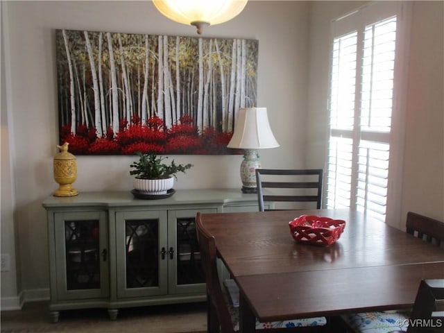 view of dining room