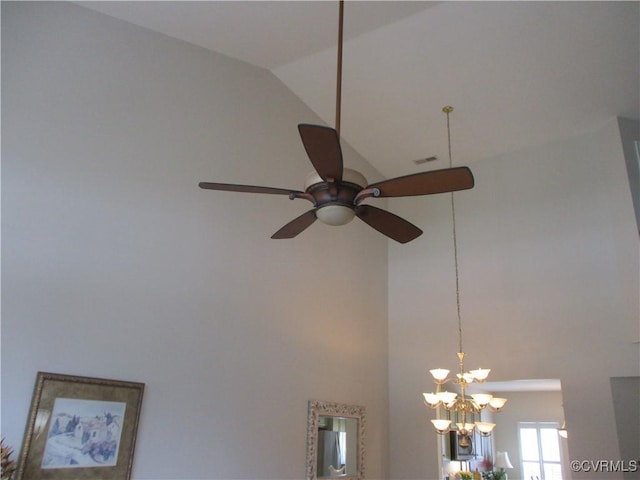 room details with ceiling fan