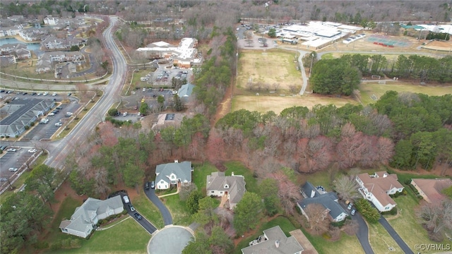 bird's eye view with a residential view