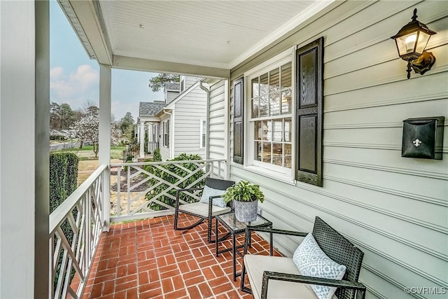 balcony with covered porch