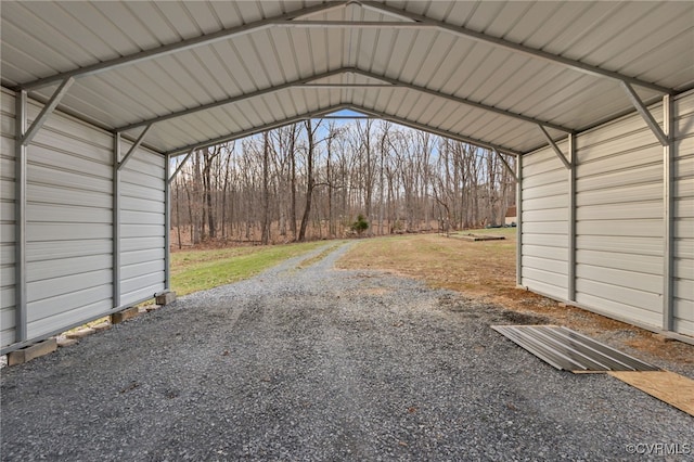 exterior space with a carport