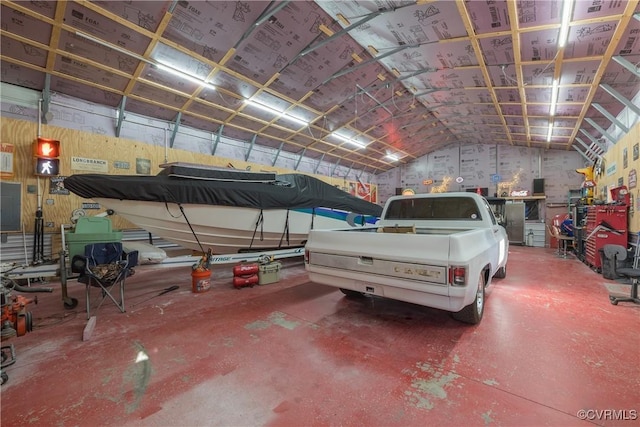 garage featuring electric panel