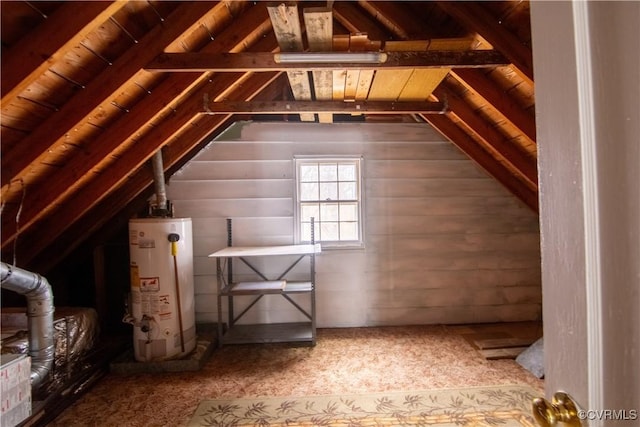 attic with water heater