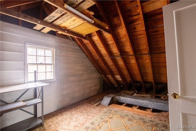 view of attic