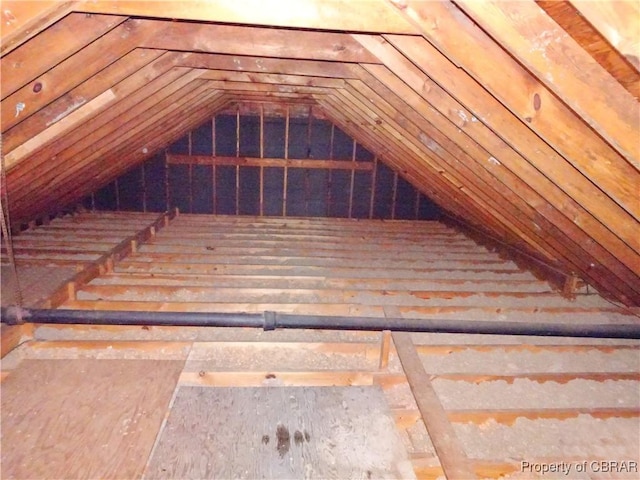 view of attic