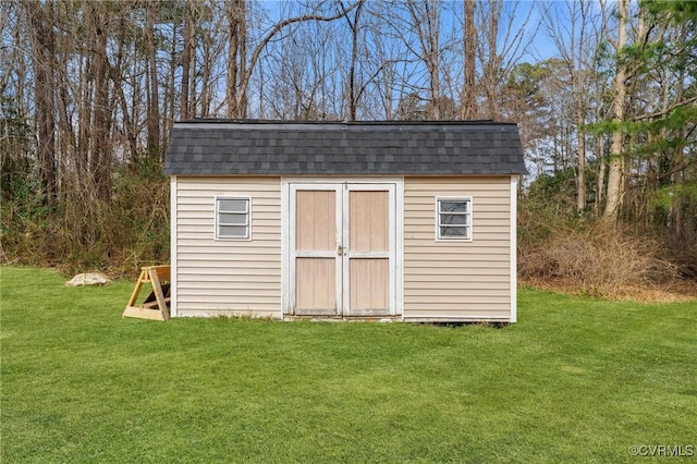 view of shed