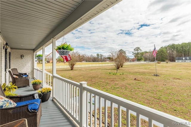 balcony with covered porch