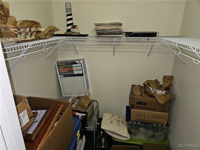 view of walk in closet