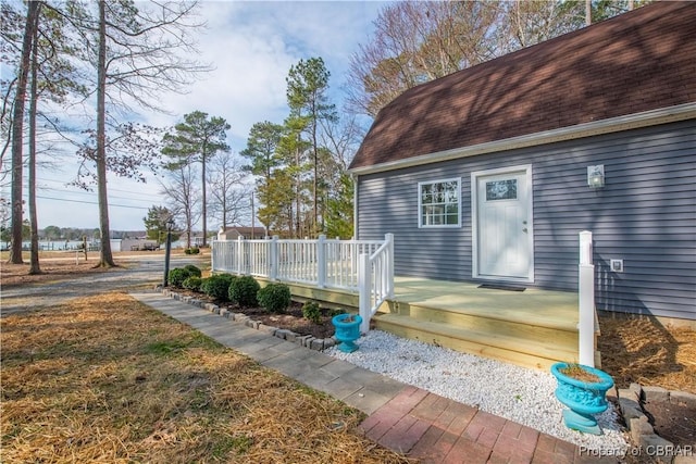 view of yard with a deck